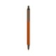 a metallic orange barrel & espresso trim bic clic pen