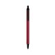a metallic red barrel & black trim bic clic pen