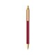 a metallic red barrel & cream trim bic clic pen