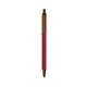 a metallic red barrel & metallic brown trim bic clic pen