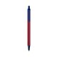 a metallic red barrel & navy trim bic clic pen