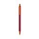 aerial view a metallic red barrel & orange trim bic clic pen, image 1 of 2