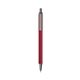 a metallic red barrel & silver trim bic clic pen