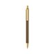 a metallic sand barrel & cream trim bic clic pen