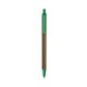 a metallic sand barrel & green trim bic clic pen