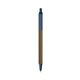 a metallic sand barrel & metallic dark blue trim bic clic pen