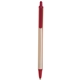 a metallic sand barrel & metallic red trim bic clic pen
