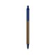 a metallic sand barrel & navy trim bic clic pen