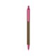 a metallic sand barrel & pink trim bic clic pen