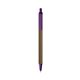 a metallic sand barrel & purple trim bic clic pen