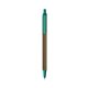 a metallic sand barrel & teal trim bic clic pen
