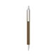 a metallic sand barrel & white trim bic clic pen