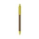 a metallic sand barrel & yellow trim bic clic pen