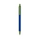 a navy barrel & metallic green trim bic clic pen