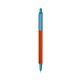 a orange barrel & blue trim bic clic pen