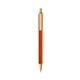 a orange barrel & cream trim bic clic pen