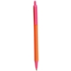 aerial view a orange barrel & pink trim bic clic pen, image 1 of 3