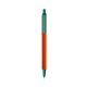 a orange barrel & teal trim bic clic pen