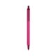 a pink barrel & burgundy trim bic clic pen