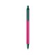 a pink barrel & forest green trim bic clic pen