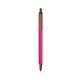 a pink barrel & metallic sand trim bic clic pen