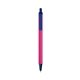 a pink barrel & navy trim bic clic pen