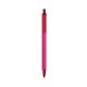 a pink barrel & red trim bic clic pen