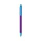 a purple barrel & blue trim bic clic pen