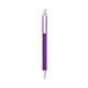 a purple barrel & clear trim bic clic pen