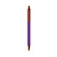a purple barrel & metallic orange trim bic clic pen