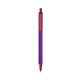 a purple barrel & metallic red trim bic clic pen