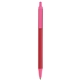aerial view a red barrel & pink trim bic clic pen, image 1 of 2