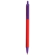 aerial view a red barrel & purple trim bic clic pen, image 1 of 2