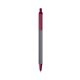 a silver barrel & burgundy trim bic clic pen