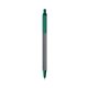 a silver barrel & forest green trim bic clic pen