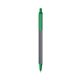a silver barrel & green trim bic clic pen