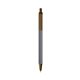 a silver barrel & metallic brown trim bic clic pen