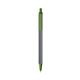a silver barrel & metallic green trim bic clic pen