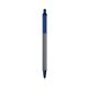 a silver barrel & navy trim bic clic pen