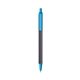 a slate barrel & blue trim bic clic pen