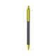 a slate barrel & yellow trim bic clic pen