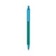 a teal barrel & blue trim bic clic pen