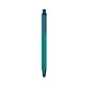 a teal barrel & metallic dark blue trim bic clic pen