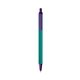 a teal barrel & purple trim bic clic pen