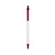 a white barrel & burgundy trim bic clic pen