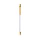 a white barrel & cream trim bic clic pen