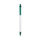 a white barrel & forest green trim bic clic pen