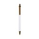 a white barrel & metallic brown trim bic clic pen