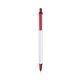 a white barrel & metallic red trim bic clic pen