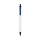 a white barrel & navy trim bic clic pen